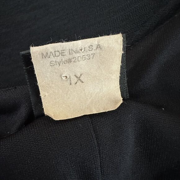 Vintage Fredricks Of Hollywood Black Floral Embroidered Dress 1X Plus - Picture 10 of 10